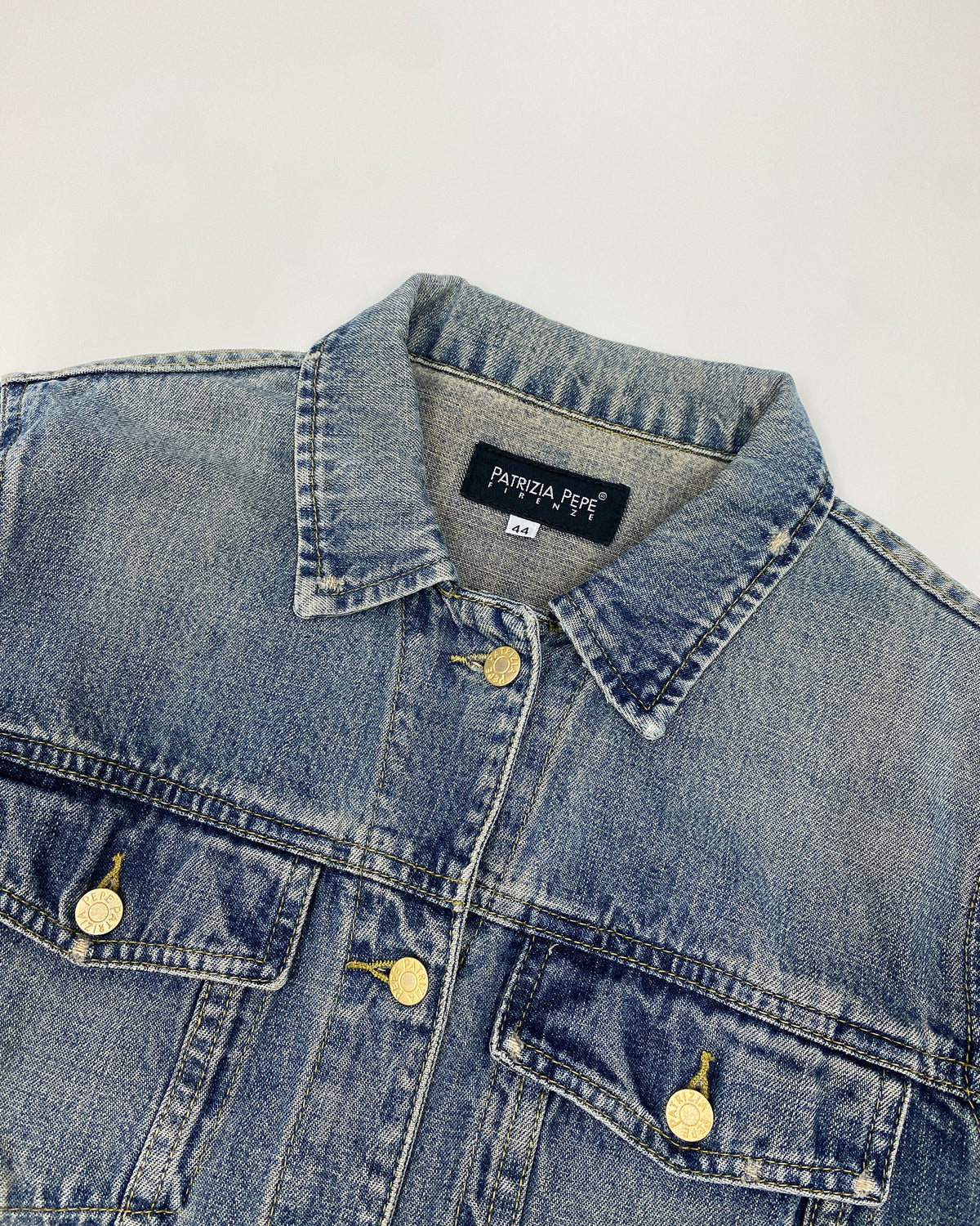 Patrizia Pepe 2000s Classic Denim Jacket Blue