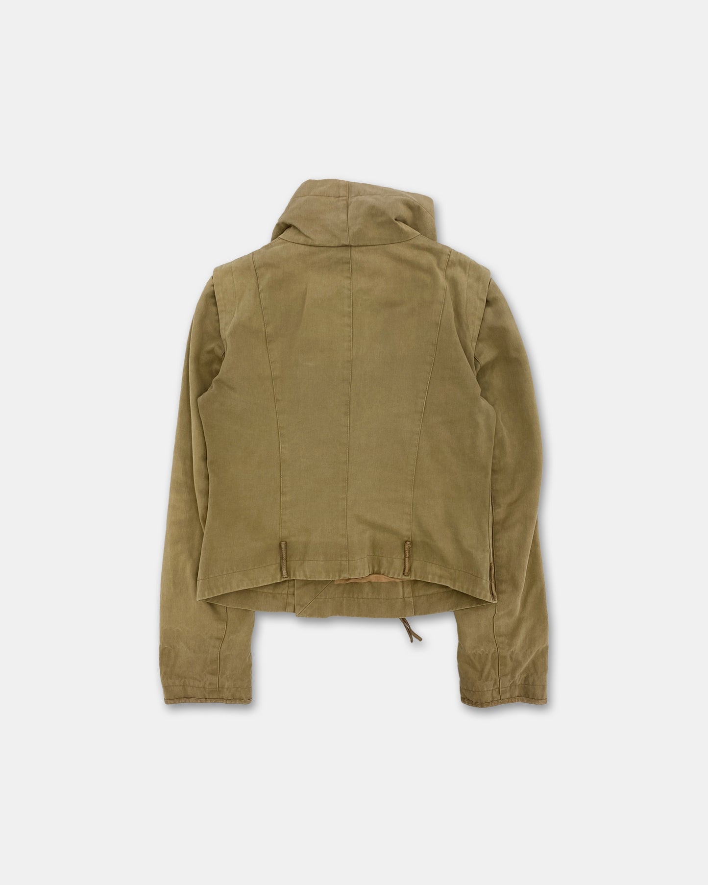 Patrizia Pepe 1990s High Collar Jacket Beige