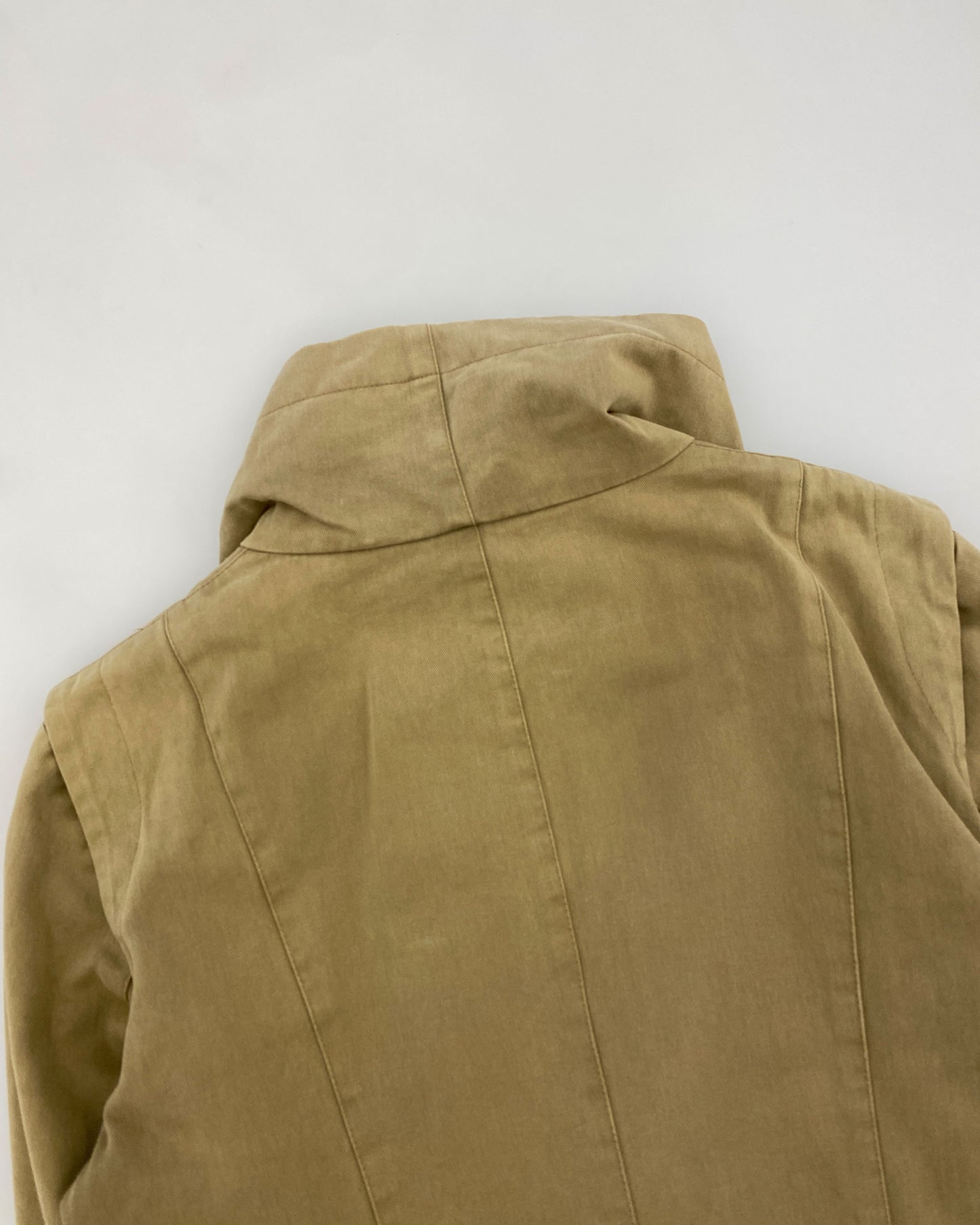 Patrizia Pepe 1990s High Collar Jacket Beige