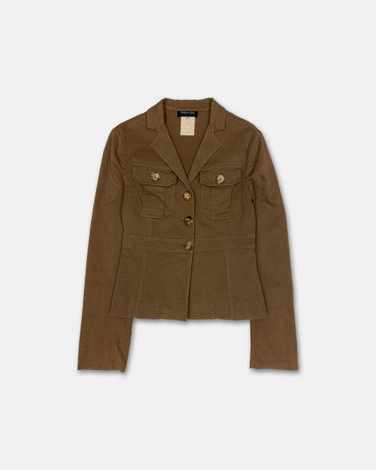 Patrizia Pepe 1990s Safari Jacket Brown