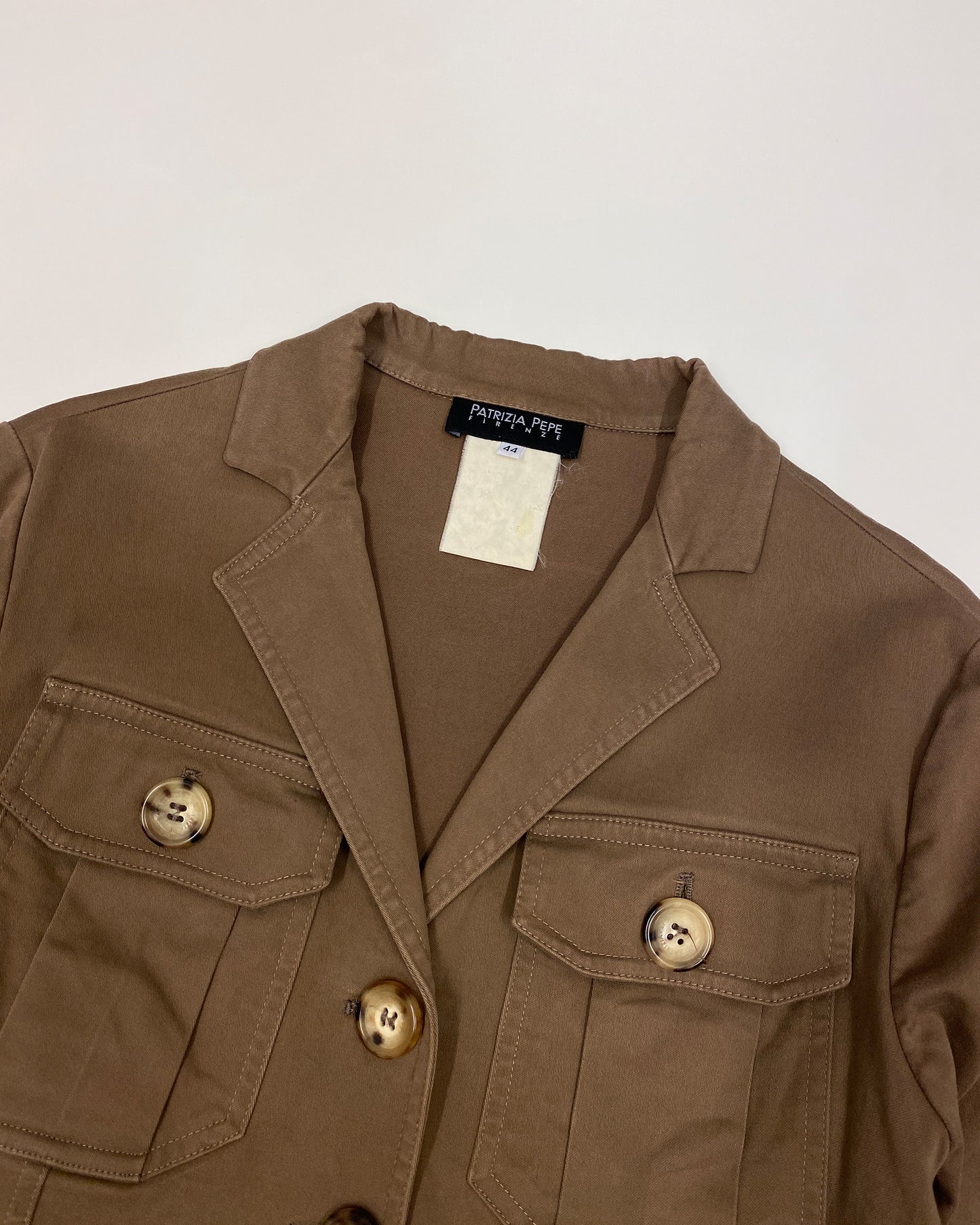 Patrizia Pepe 1990s Safari Jacket Brown