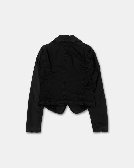 Patrizia Pepe 2000s Cotton Blazer Jacket Black