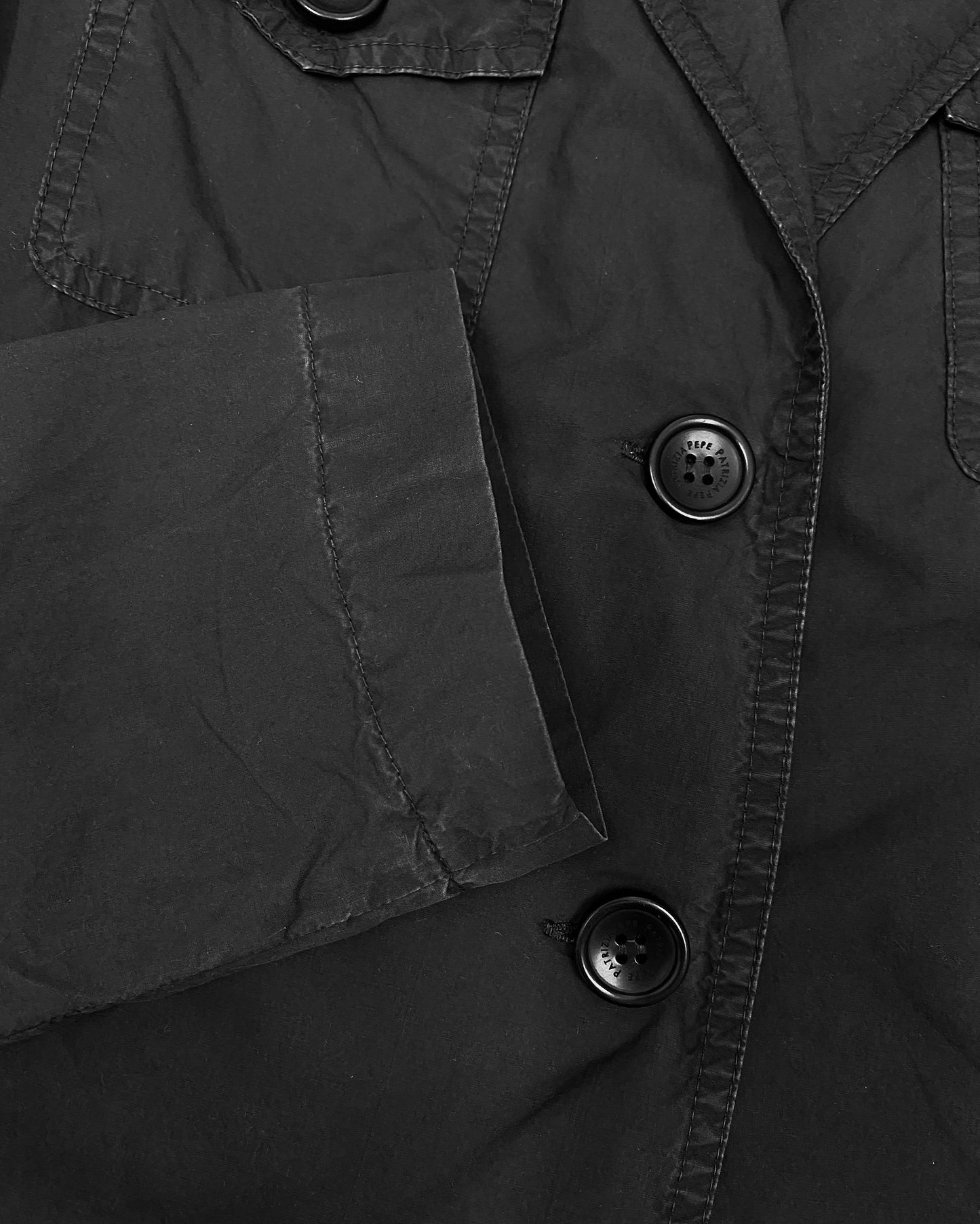 Patrizia Pepe 2000s Cotton Blazer Jacket Black