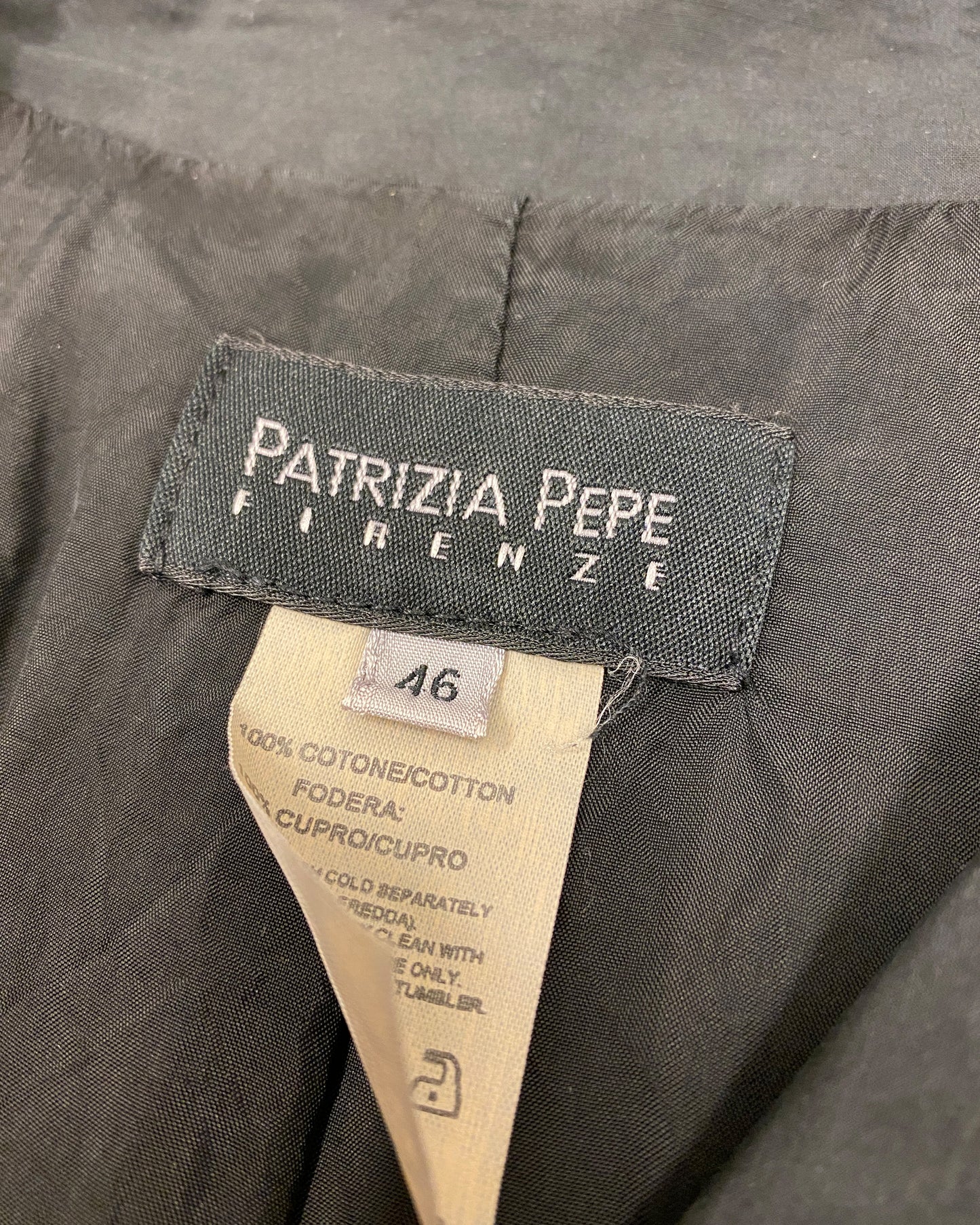 Patrizia Pepe 2000s Cotton Blazer Jacket Black