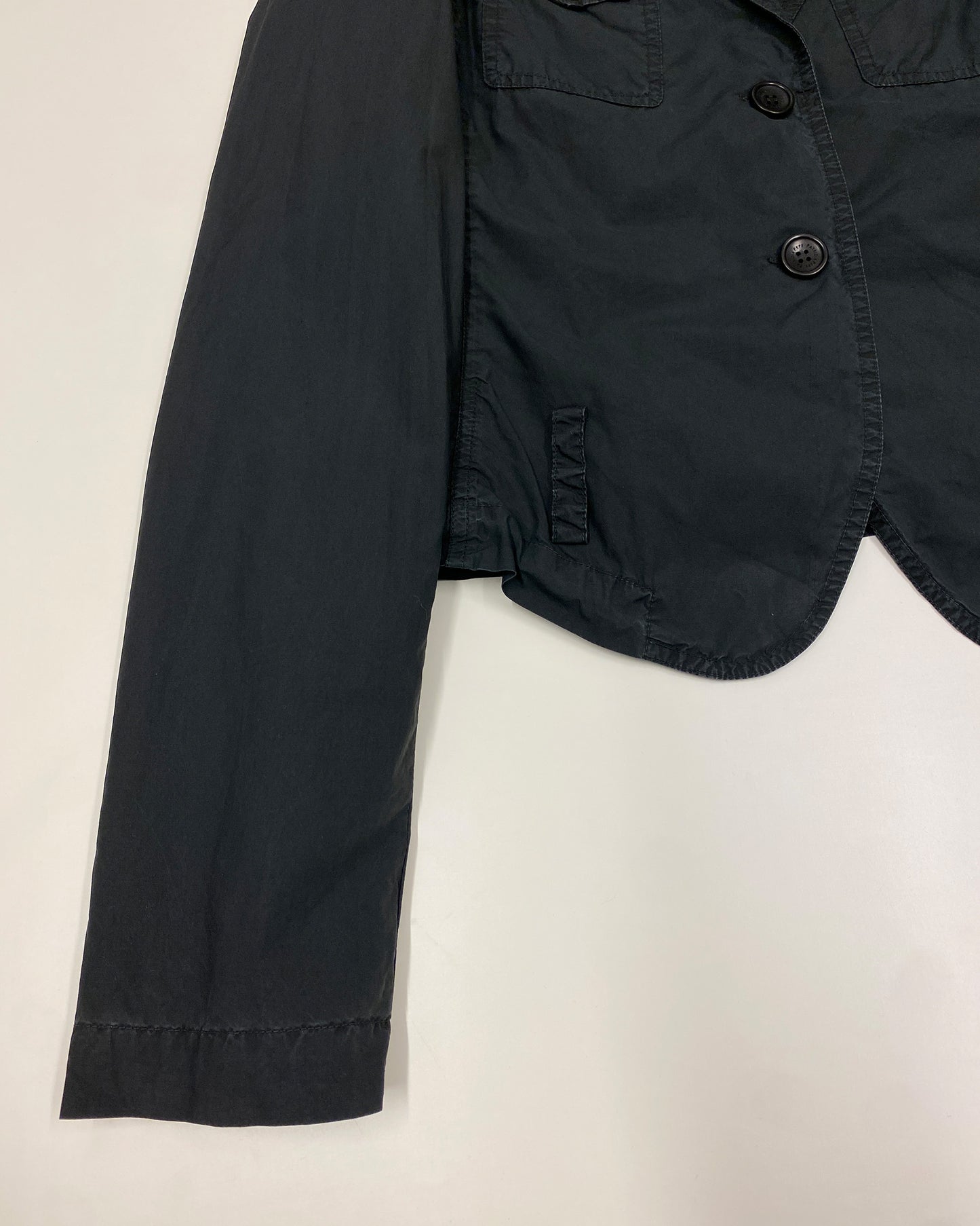 Patrizia Pepe 2000s Cotton Blazer Jacket Black