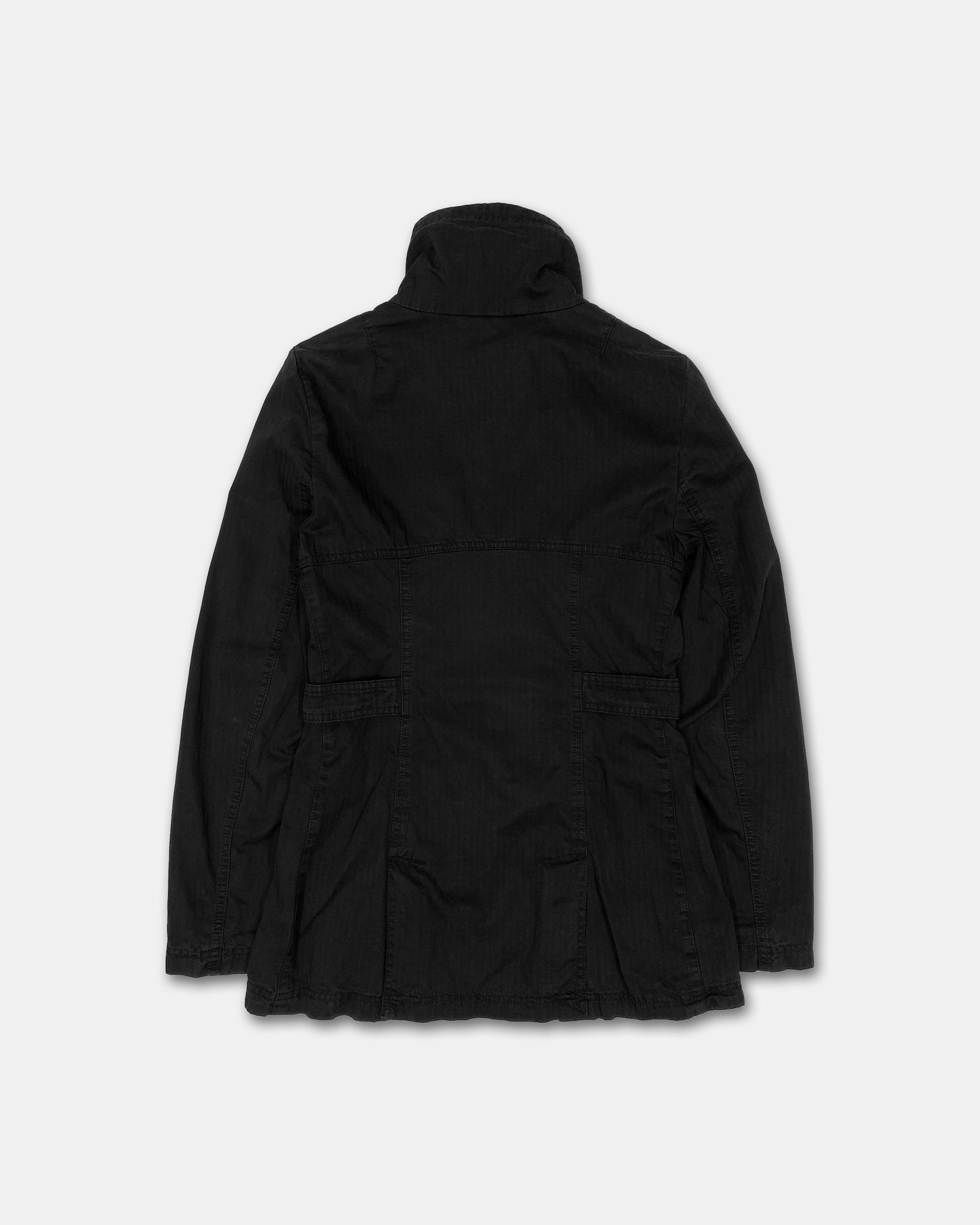 Patrizia Pepe 2000s Double Breasted Short Coat Jacket Black