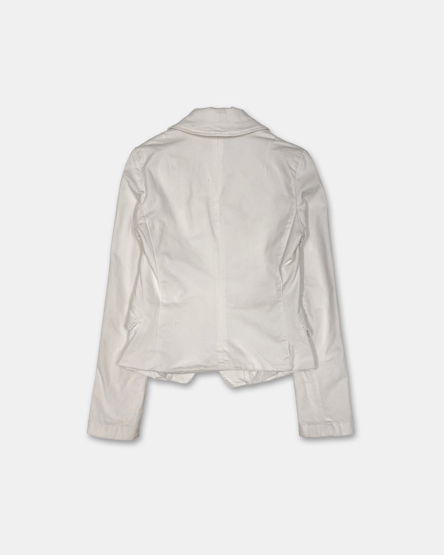 Patrizia Pepe 2010s Stretch Blazer Jacket White