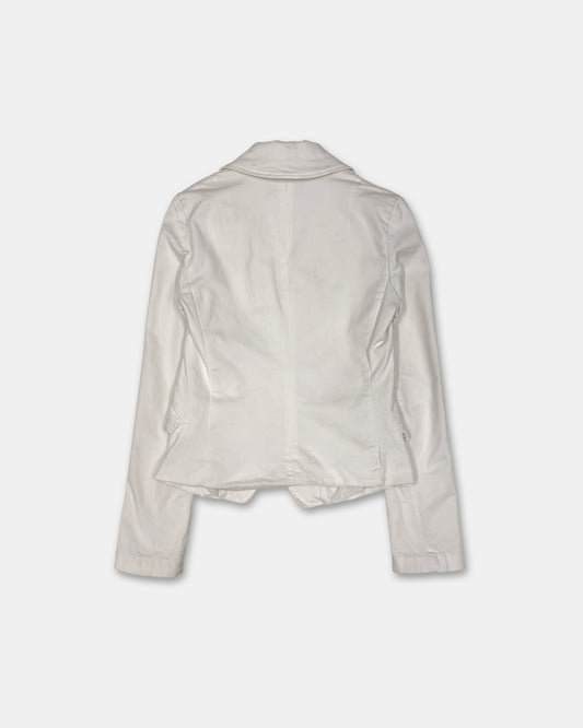 Patrizia Pepe 2010s Stretch Blazer Jacket White