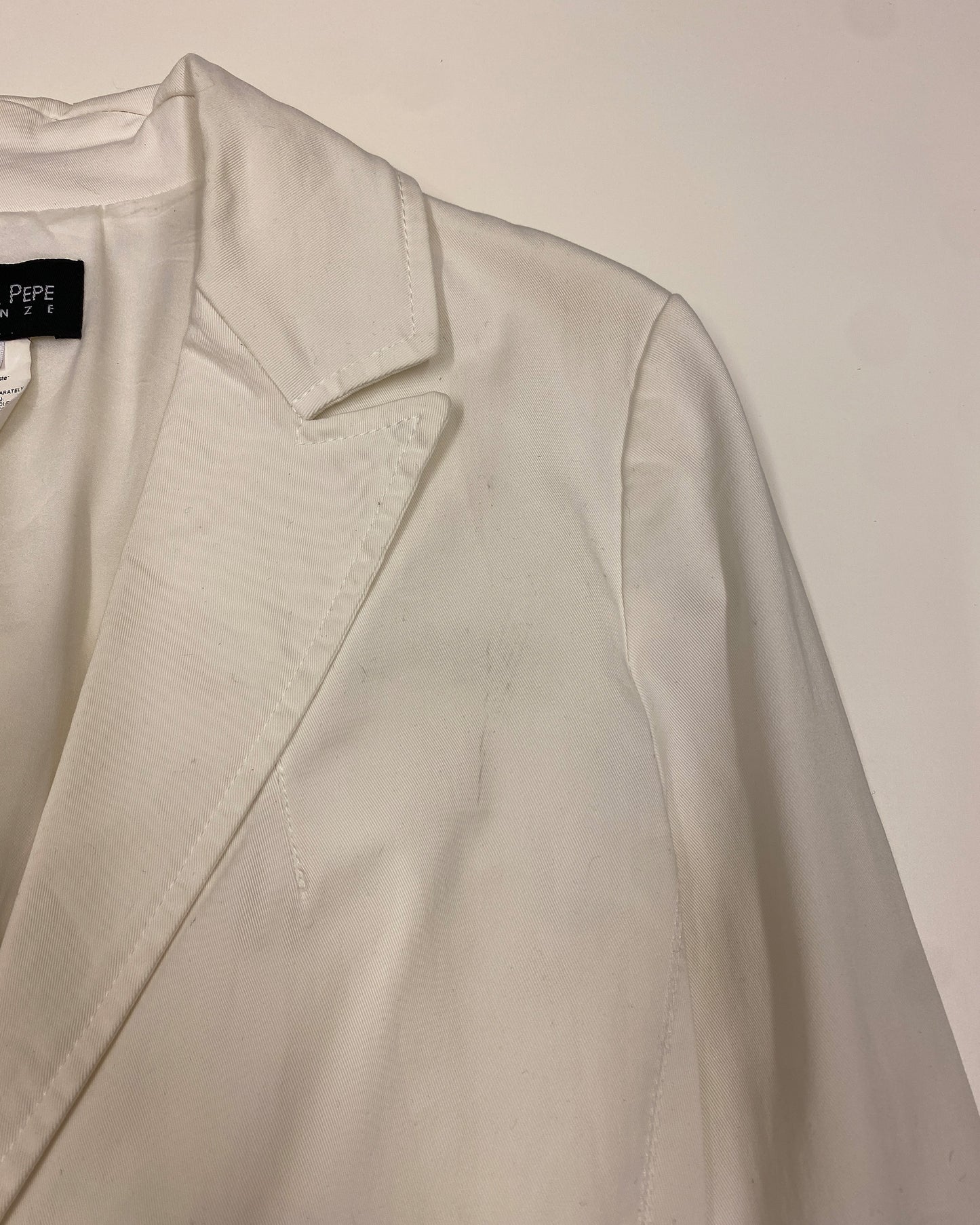 Patrizia Pepe 2010s Stretch Blazer Jacket White