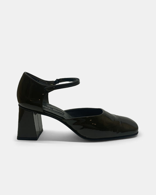 Paul Green München 2000s Patent Leather Mary Jane Heels Green