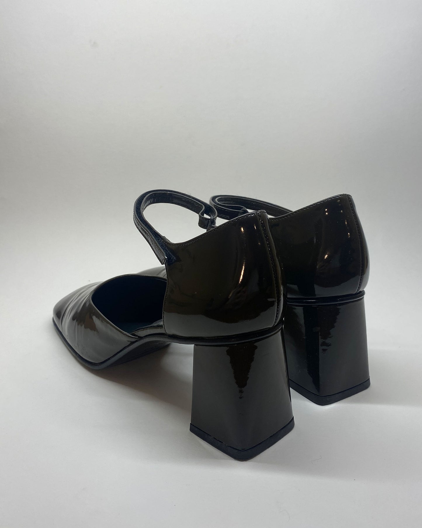 Paul Green München 2000s Patent Leather Mary Jane Heels Green
