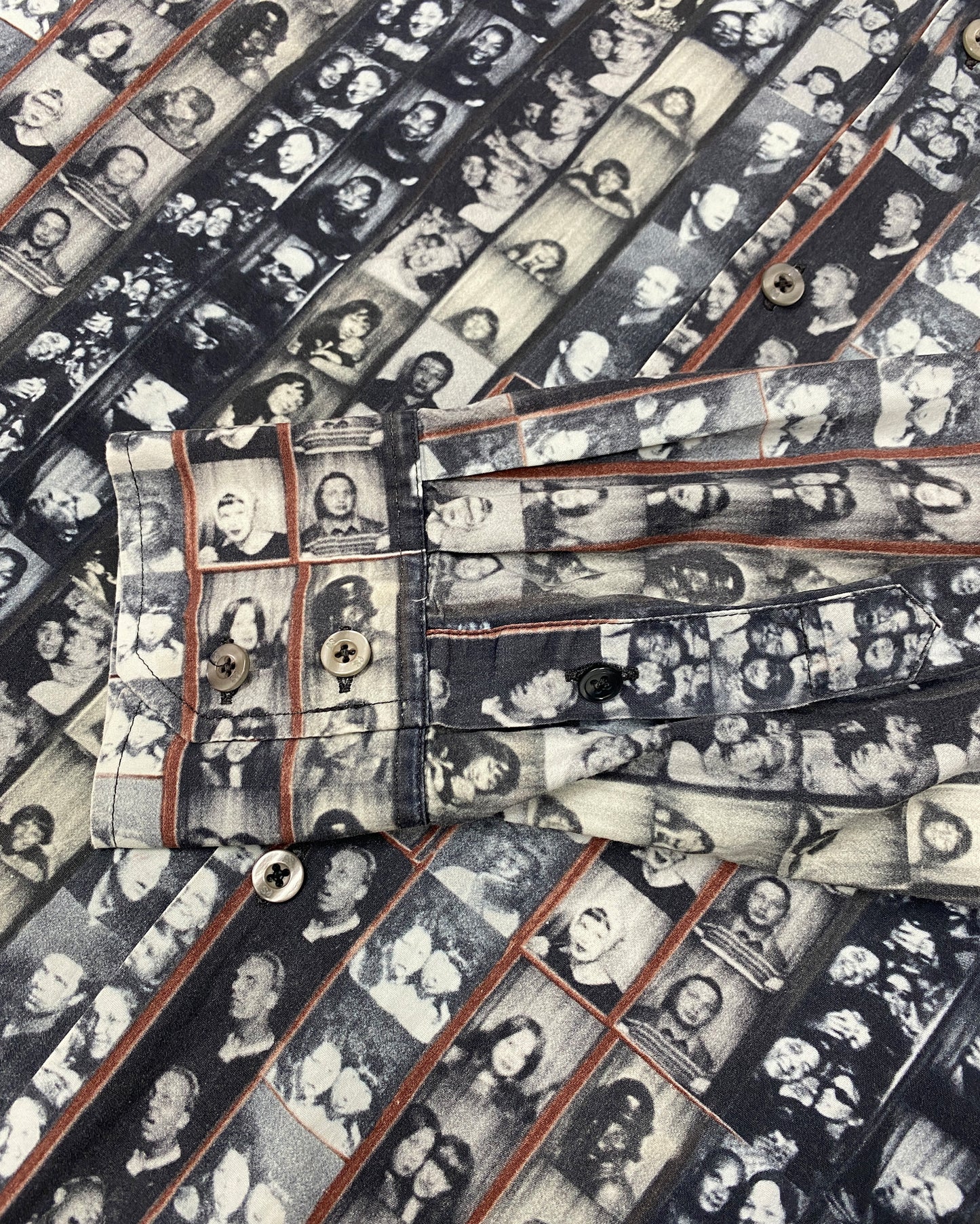 Paul Smith 2000s Photobooth All Over Print Shirt Black White