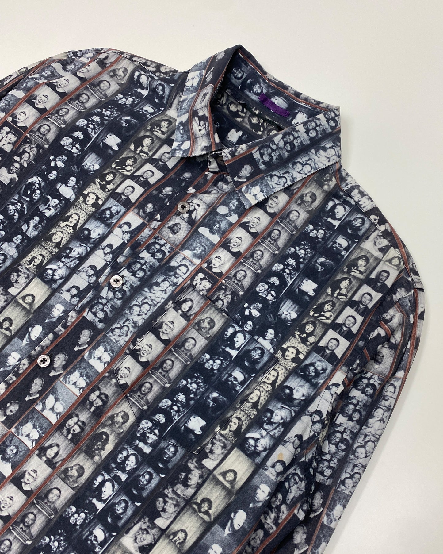 Paul Smith 2000s Photobooth All Over Print Shirt Black White