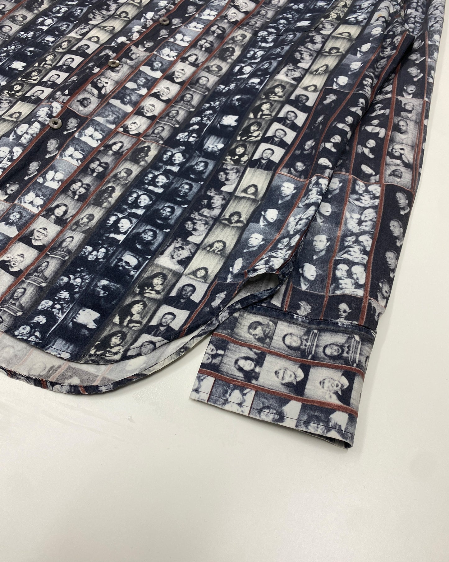 Paul Smith 2000s Photobooth All Over Print Shirt Black White