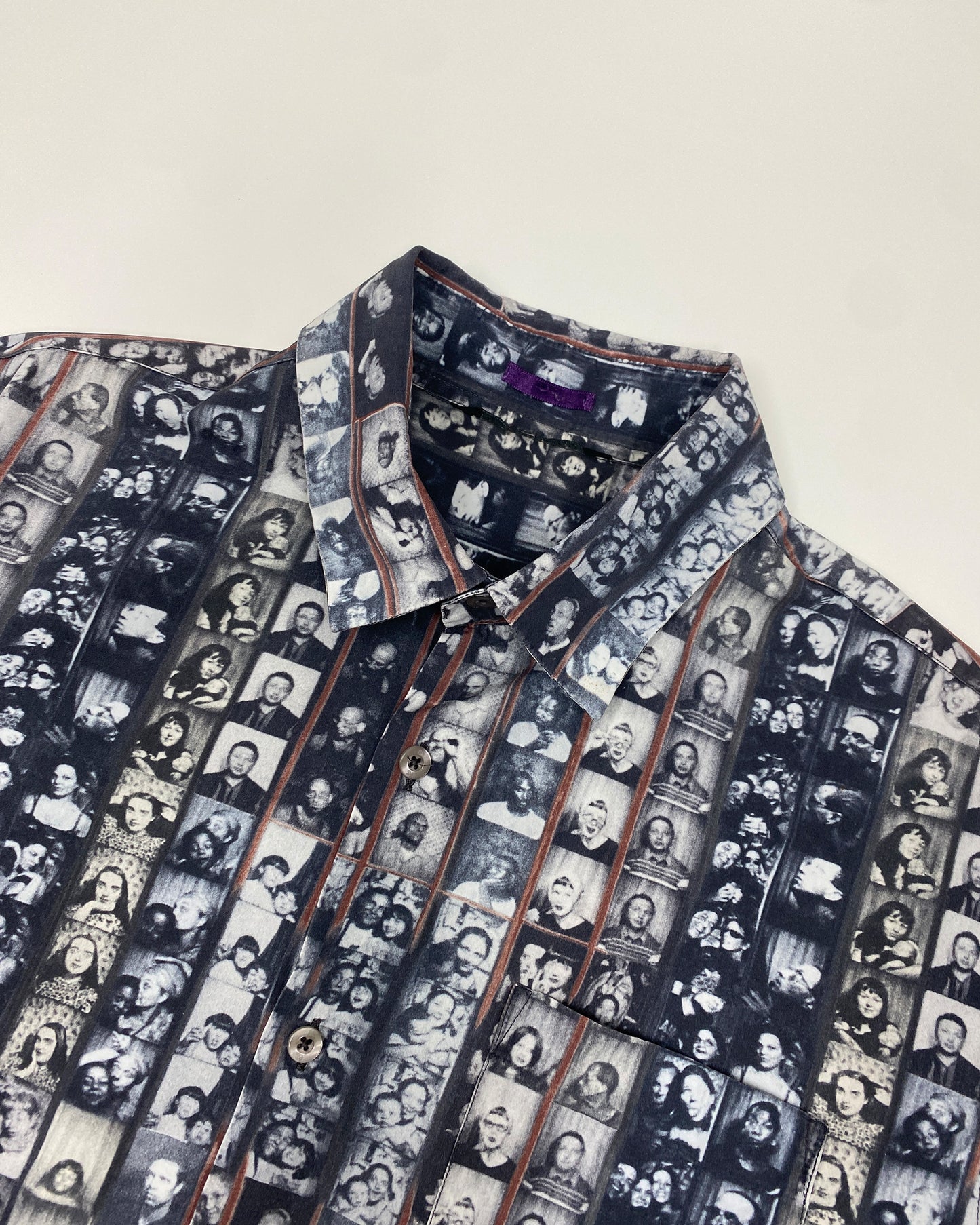Paul Smith 2000s Photobooth All Over Print Shirt Black White