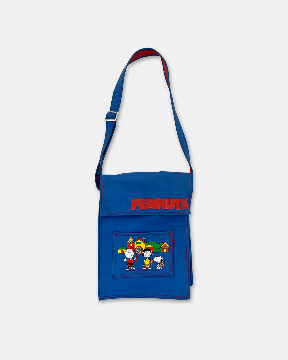 Peanuts 1958 Charlie Brown and Snoopy Messenger Shoulder Bag Blue