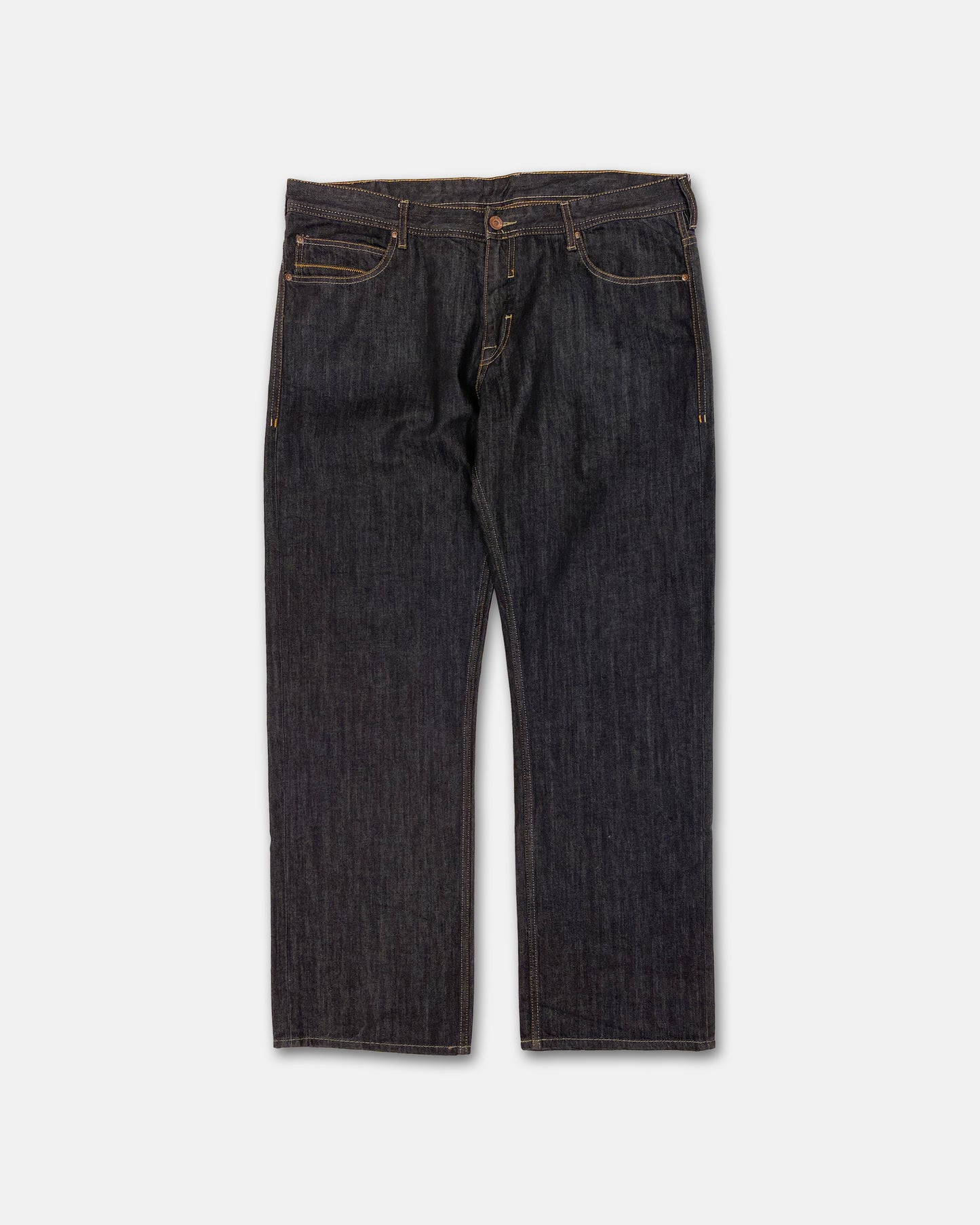Pelle Pelle 2010s Straight Leg Denim Raw Black