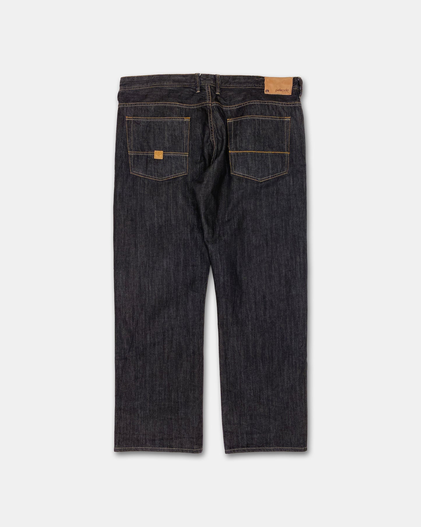 Pelle Pelle 2010s Straight Leg Denim Raw Black