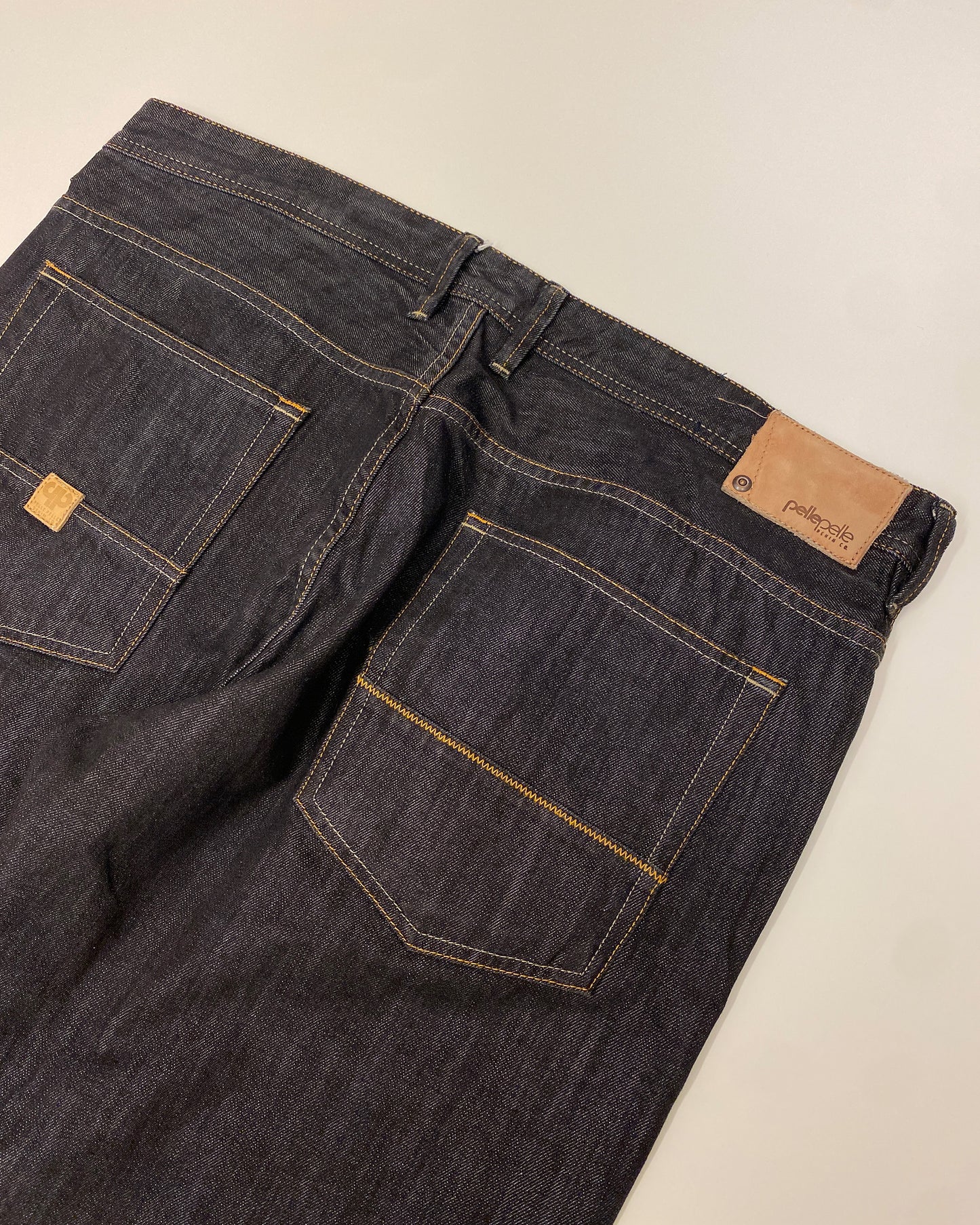 Pelle Pelle 2010s Straight Leg Denim Raw Black