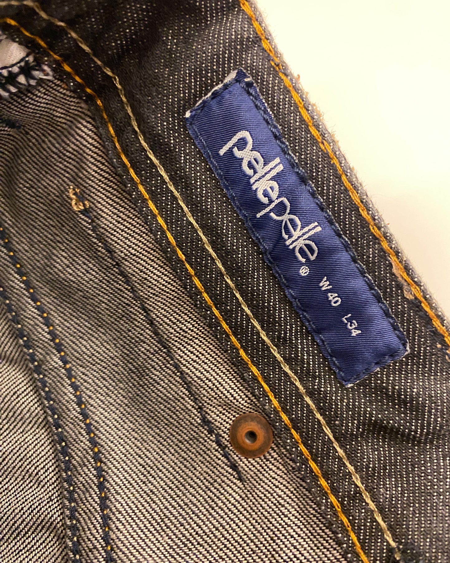 Pelle Pelle 2010s Straight Leg Denim Raw Black