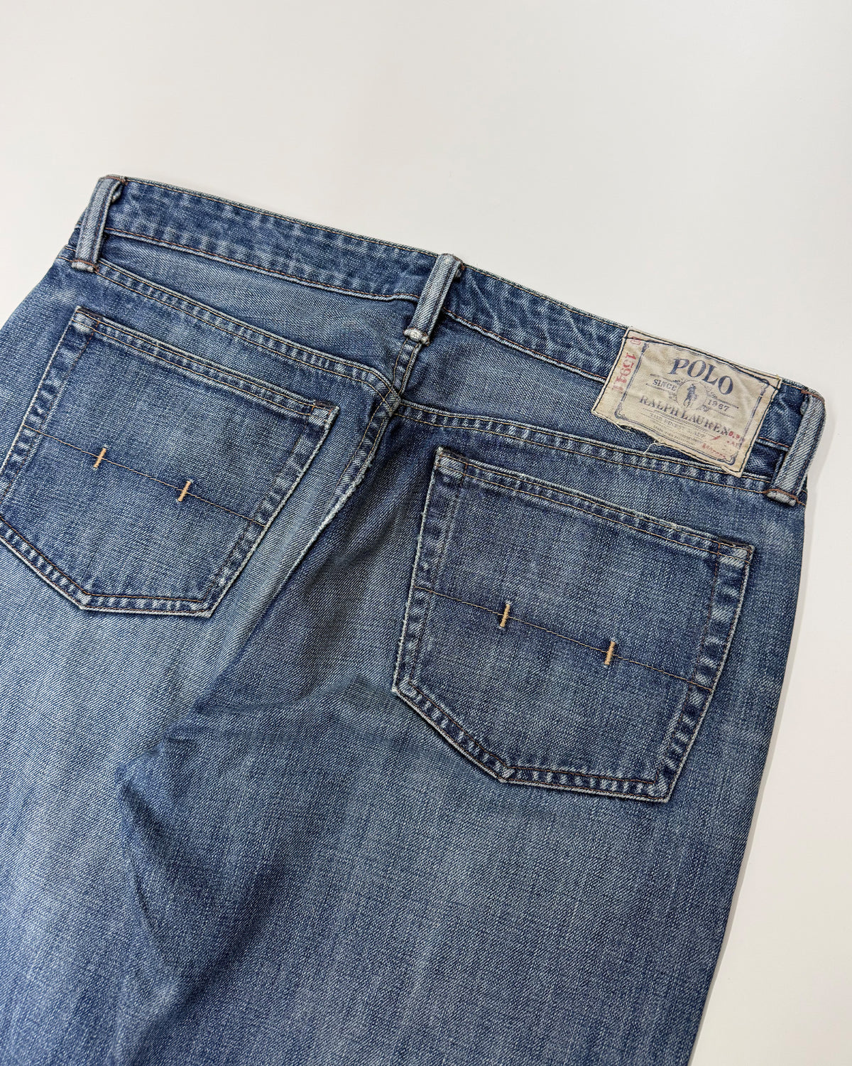 Polo Ralph Lauren 2010s Loose Leg Denim Faded Blue
