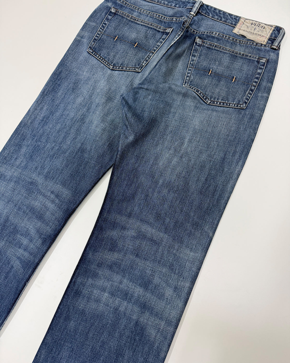 Polo Ralph Lauren 2010s Loose Leg Denim Faded Blue
