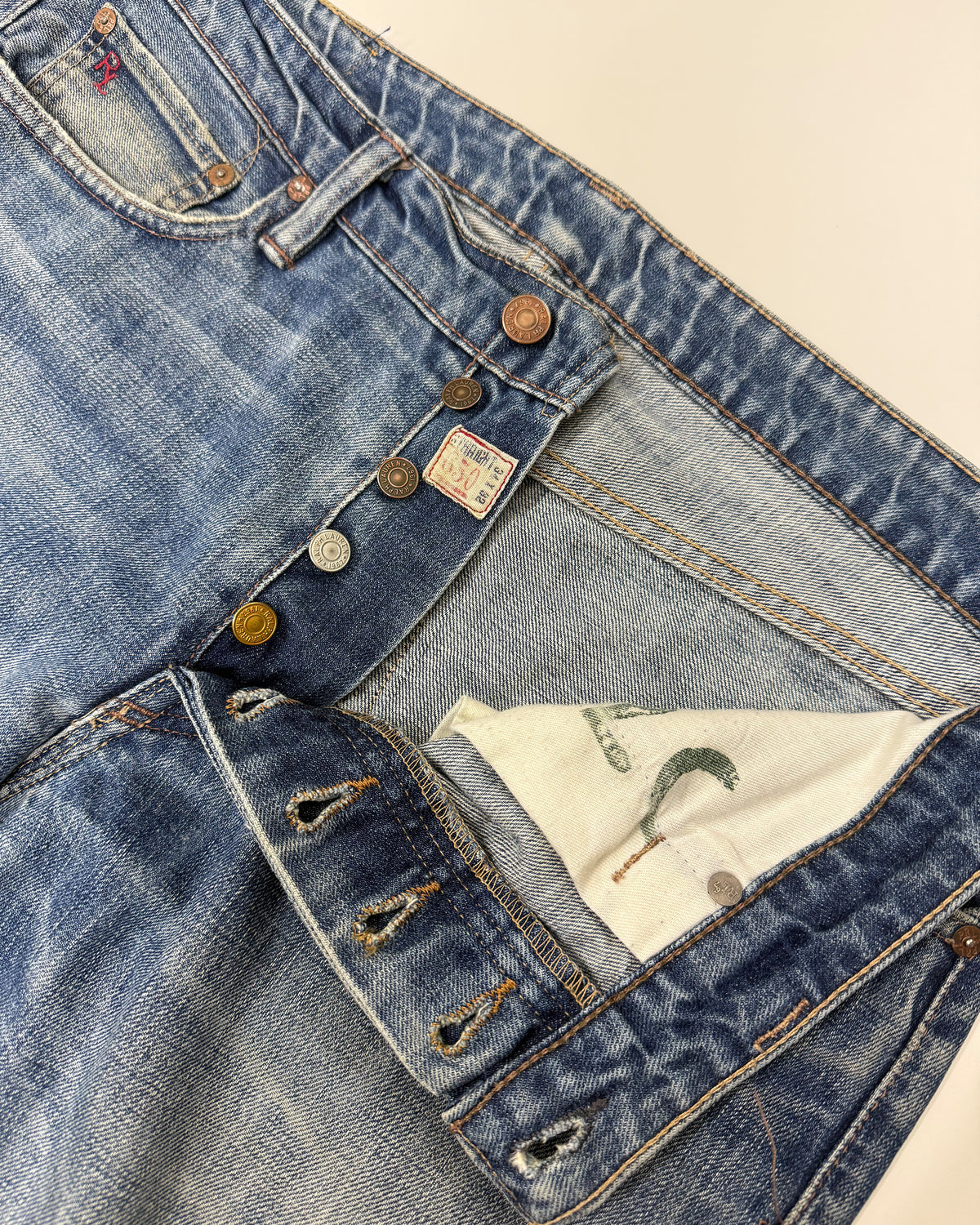 Polo Ralph Lauren 2010s Loose Leg Denim Faded Blue
