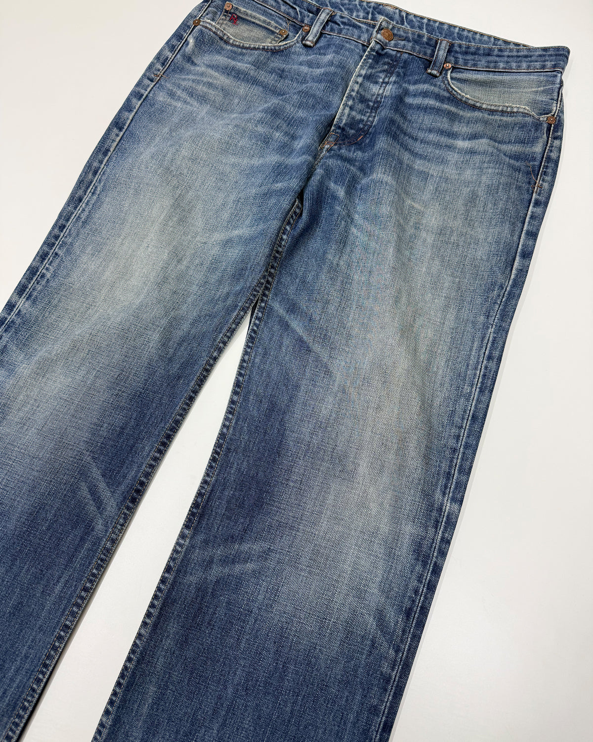 Polo Ralph Lauren 2010s Loose Leg Denim Faded Blue