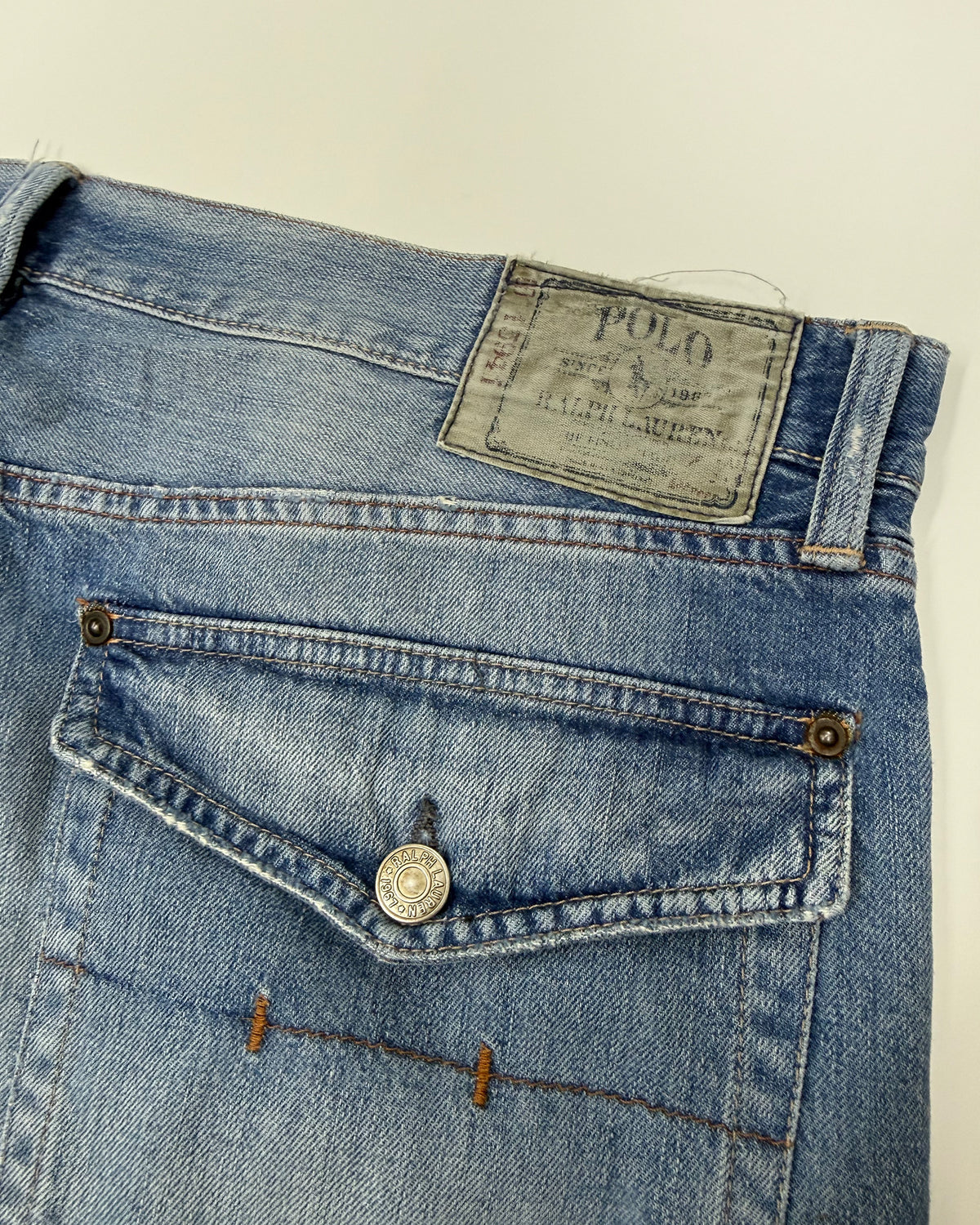 Polo Ralph Lauren 2010s Flap Back Pocket Leg Denim Light Blue