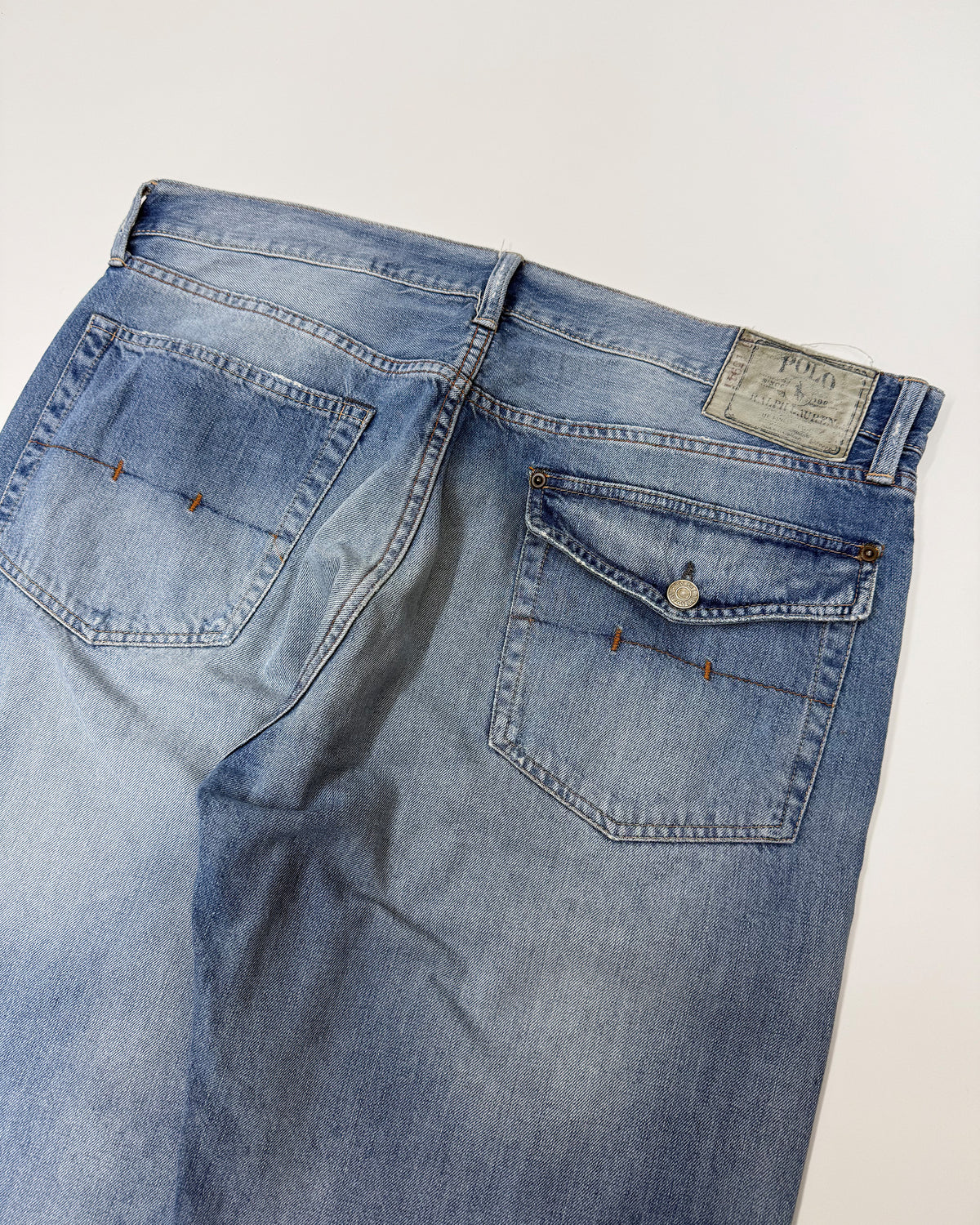 Polo Ralph Lauren 2010s Flap Back Pocket Leg Denim Light Blue