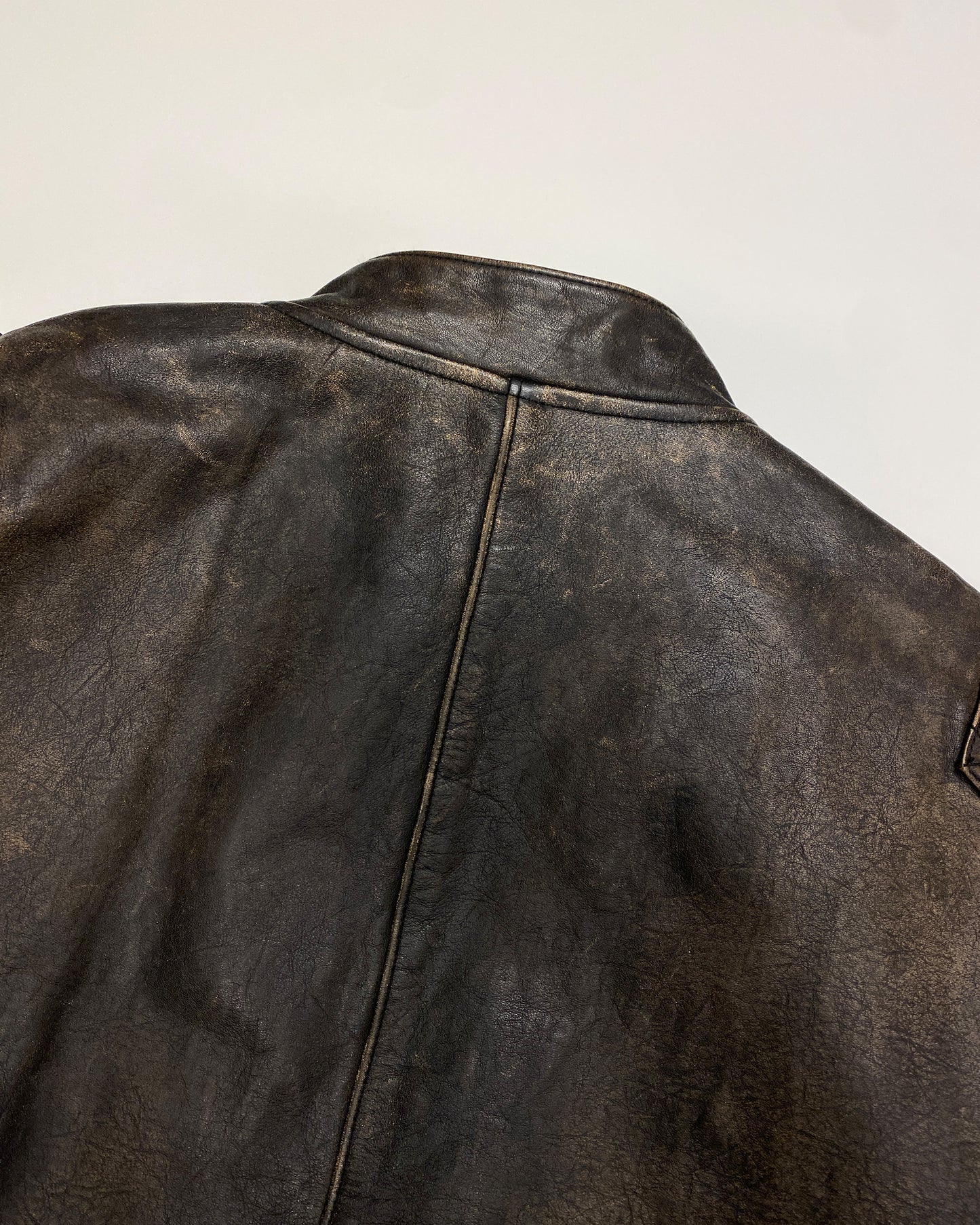 Polo Ralph Lauren 2020s Motorcycle Club Biker Leather Jacket Brown