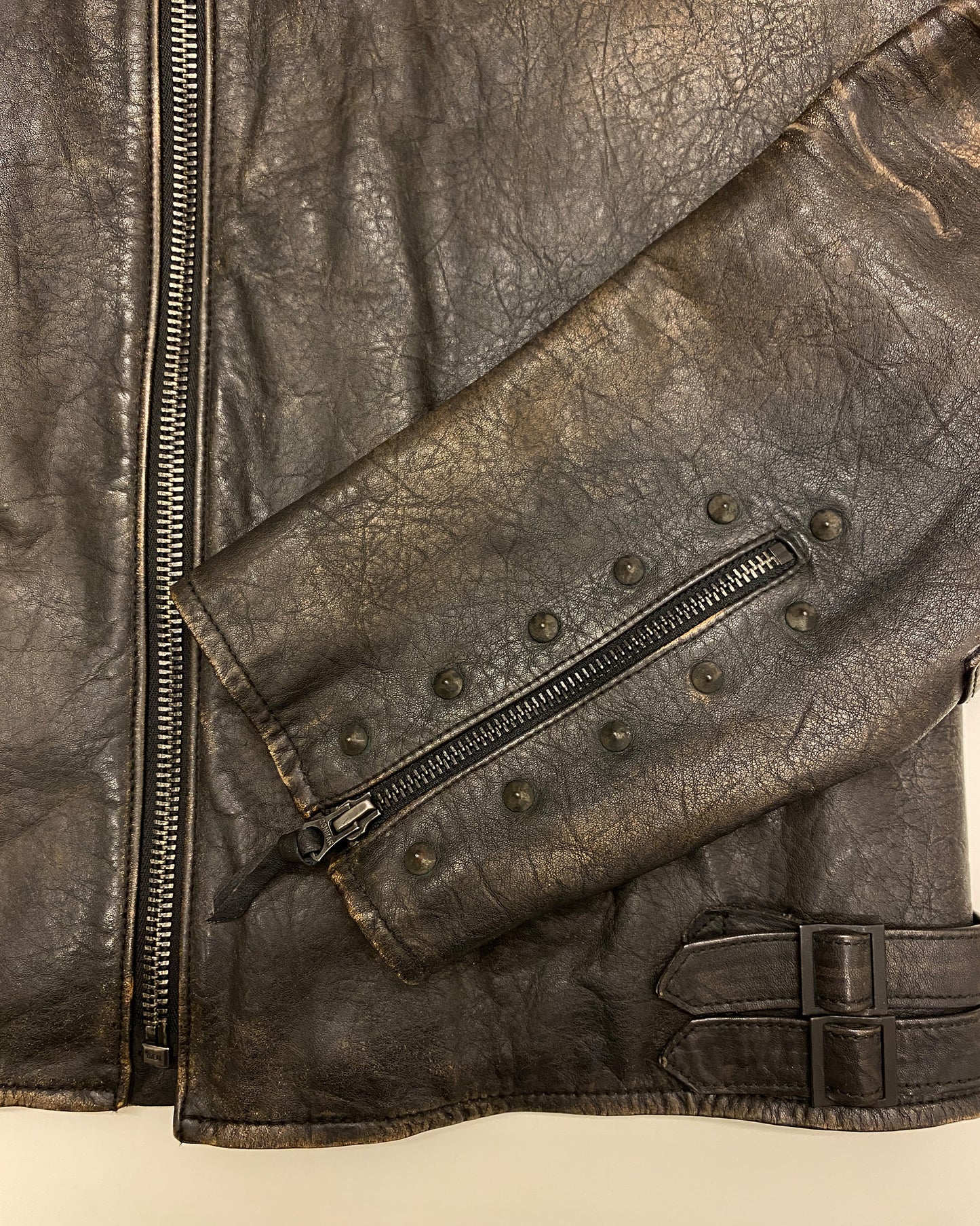 Polo Ralph Lauren 2020s Motorcycle Club Biker Leather Jacket Brown