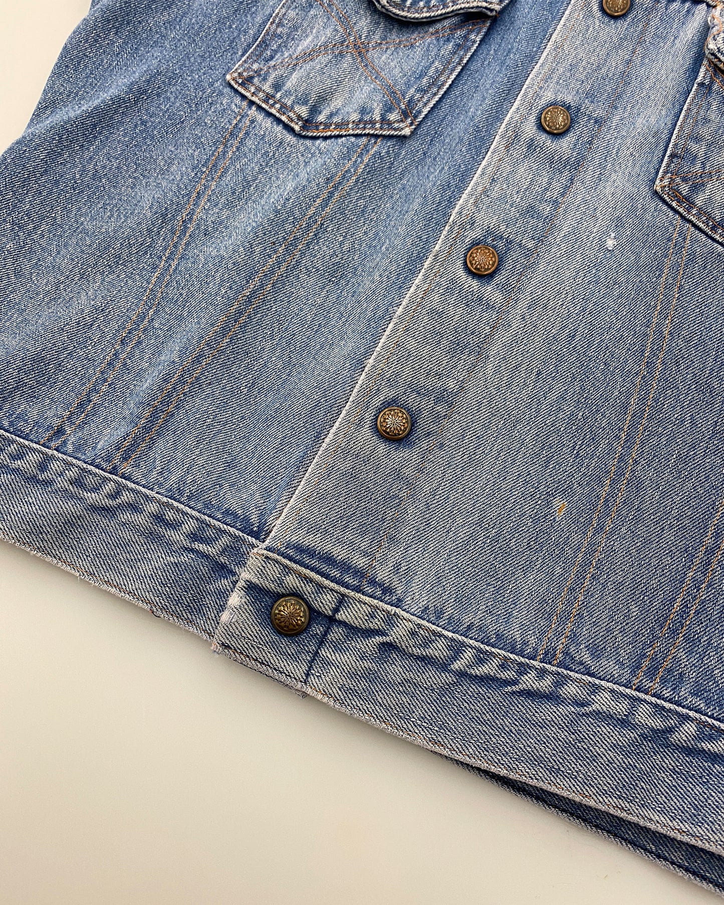 Salvation x Big Yank 1990s Porn-Star Cut Off Sleeve Selvedge Denim Vest Blue