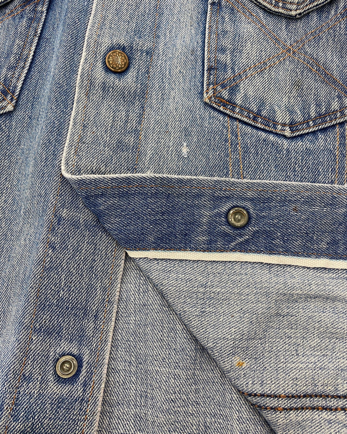 Salvation x Big Yank 1990s Porn-Star Cut Off Sleeve Selvedge Denim Vest Blue