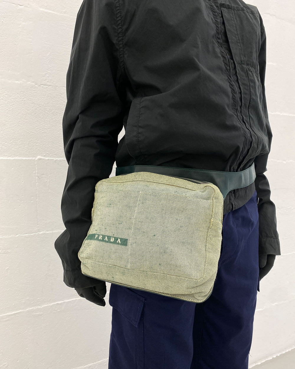 Prada SS1999 Canvas Waist Bag Green