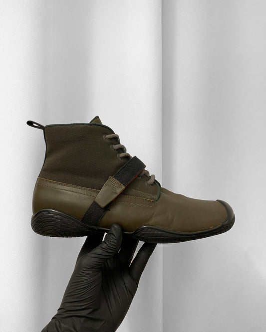 Prada AW1999 Strap Combat Sneaker Boots Khaki Green