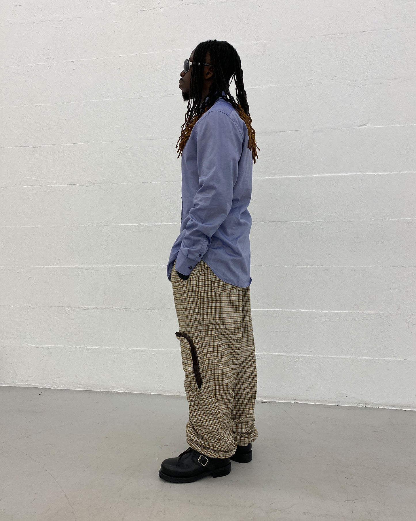 Prada 2010s SPR54H 6912 1BC-1A1 120 Sunglasses Silver