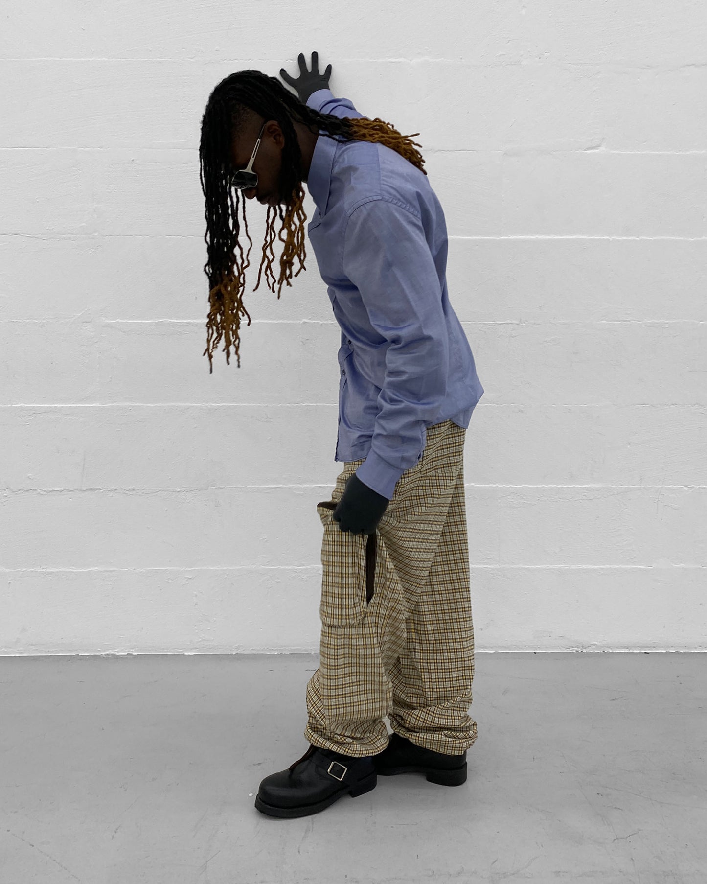 W.&L.T. Walter van Beirendonck 1990s Tartan Checkered Cargo Pants Yellow