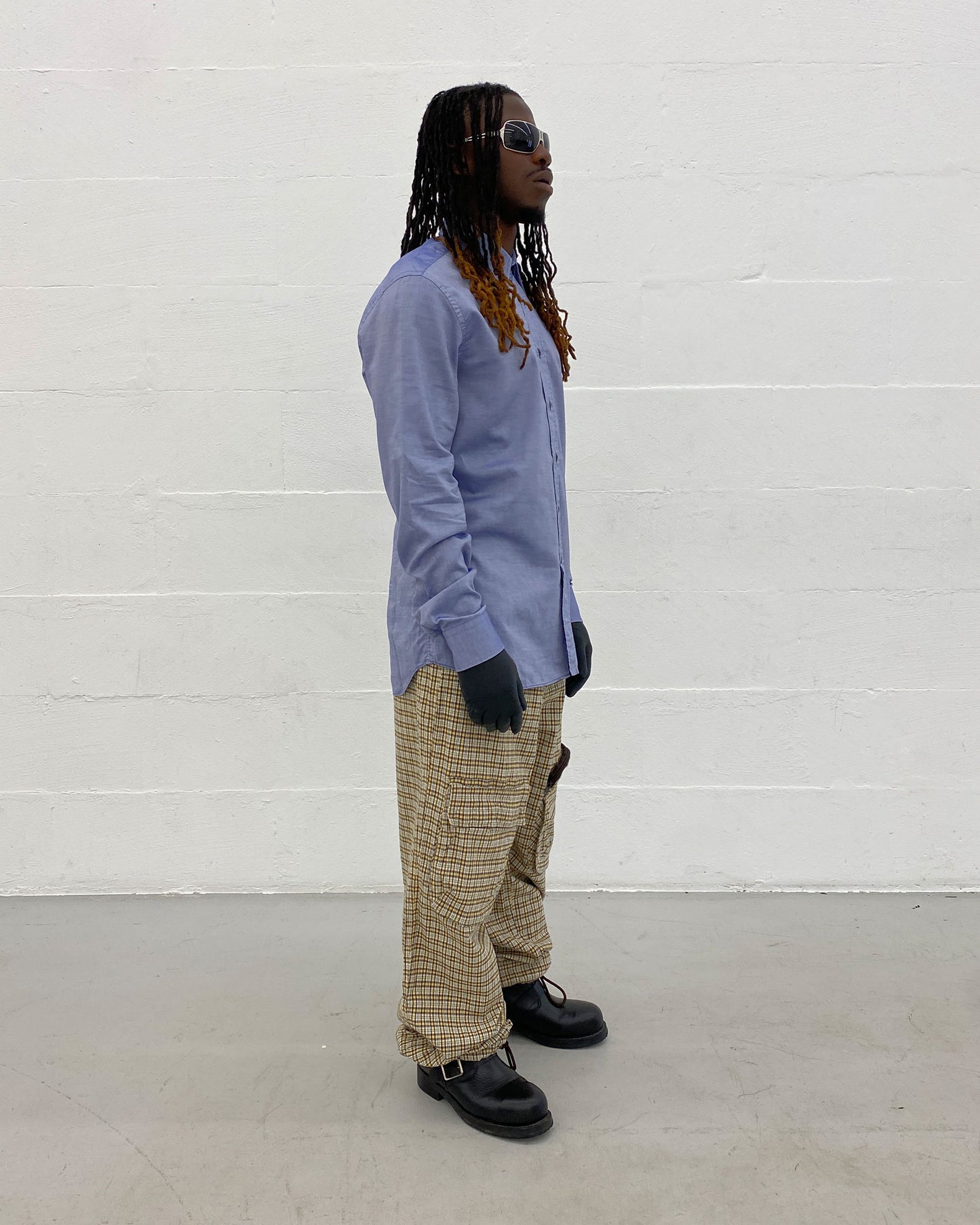 W.&L.T. Walter van Beirendonck 1990s Tartan Checkered Cargo Pants Yellow