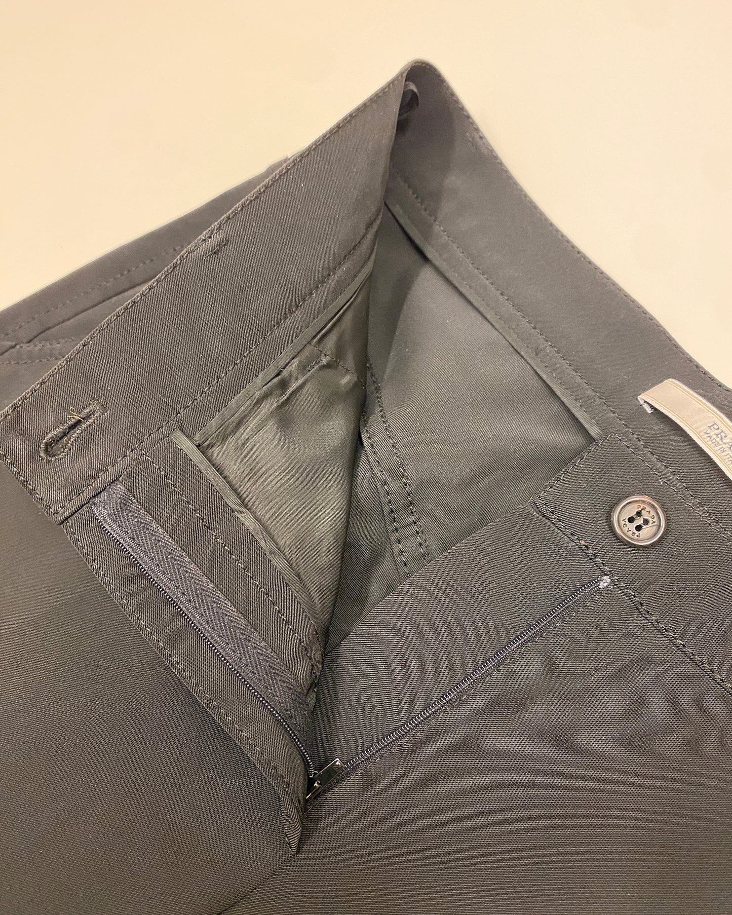 Prada 2000s Nylon Blazer and Pants Set Black