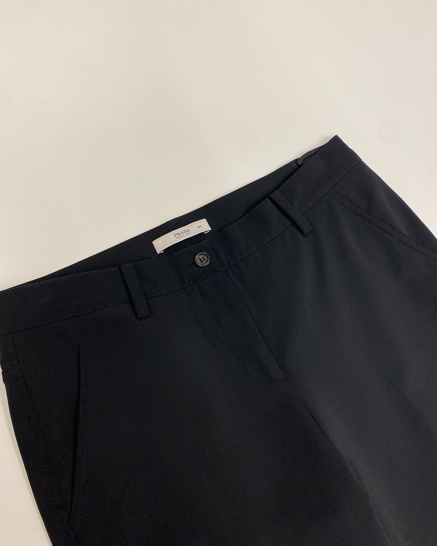 Prada 2000s Nylon Blazer and Pants Set Black