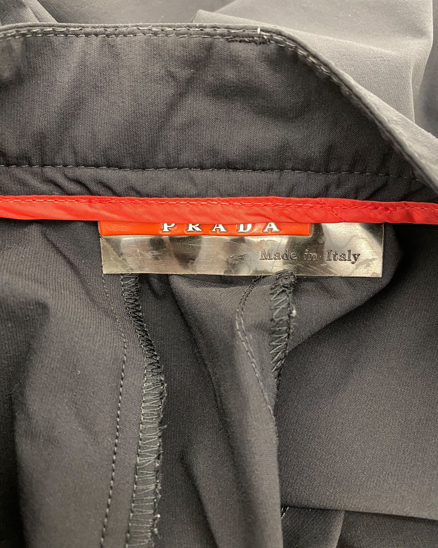 Prada 2000s Nylon Track Pants Black