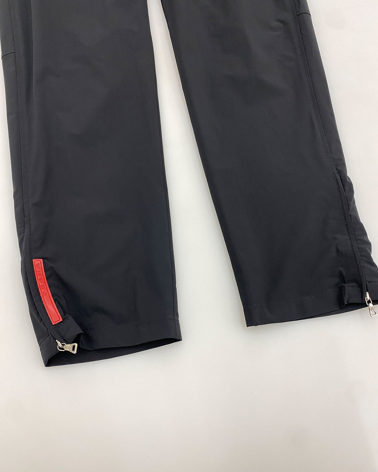 Prada 2000s Nylon Track Pants Black