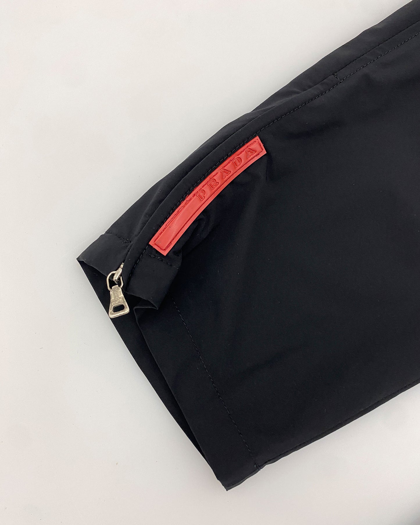 Prada 2000s Nylon Track Pants Black