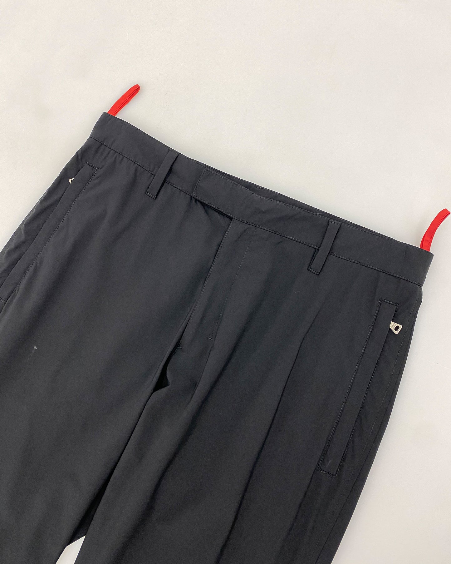 Prada 2000s Nylon Track Pants Black