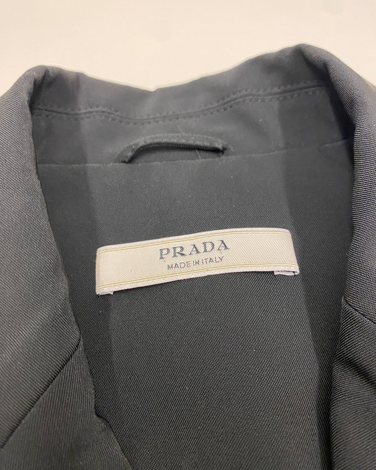 Prada 2000s Nylon Blazer and Pants Set Black