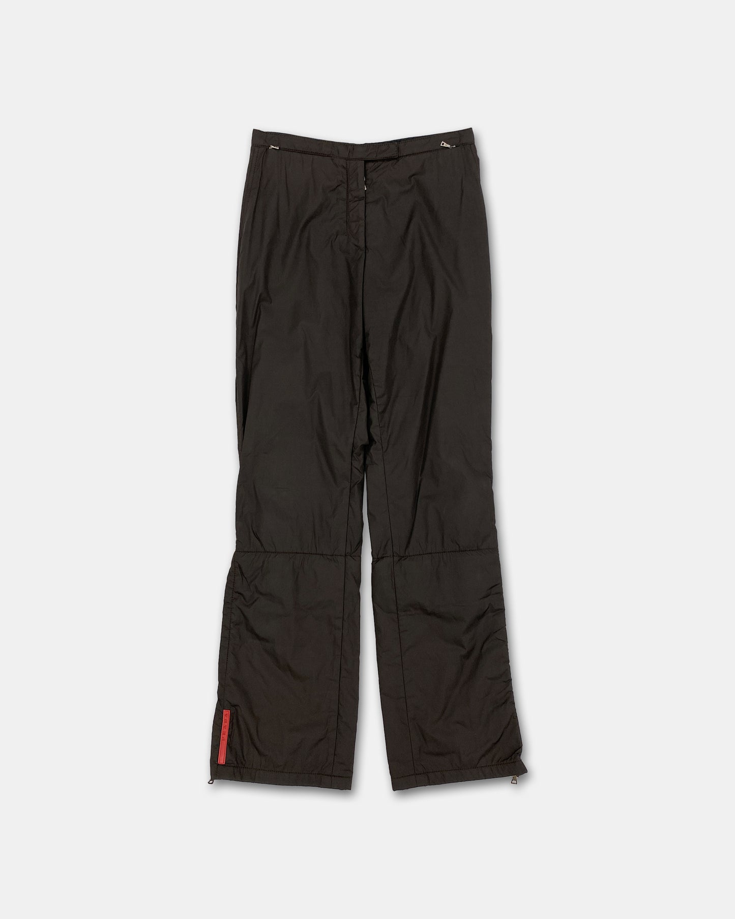 Prada 2000s Nylon Ski Track Pants Brown