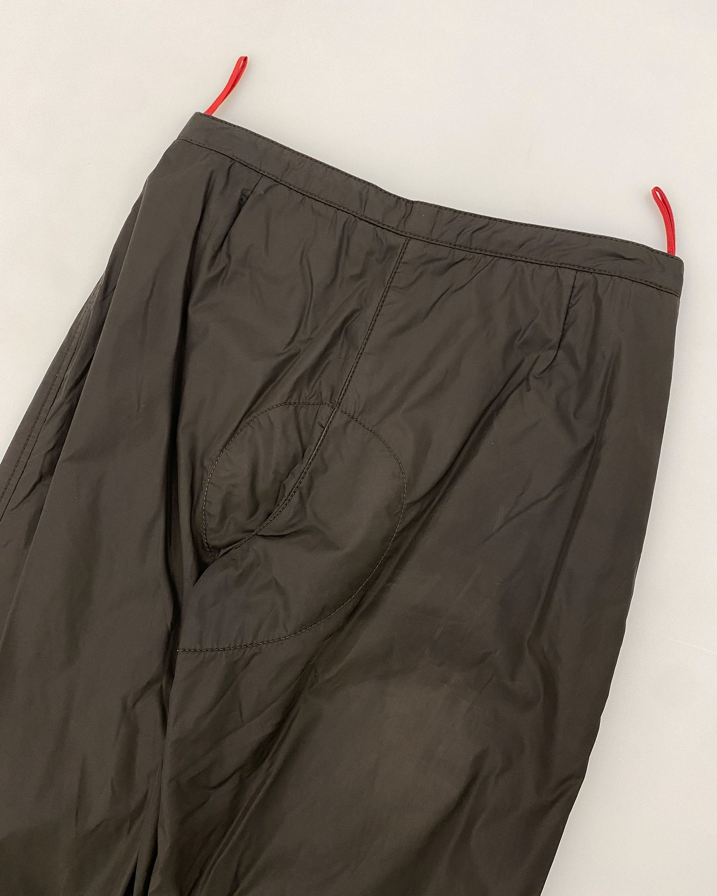 Prada 2000s Nylon Ski Track Pants Brown