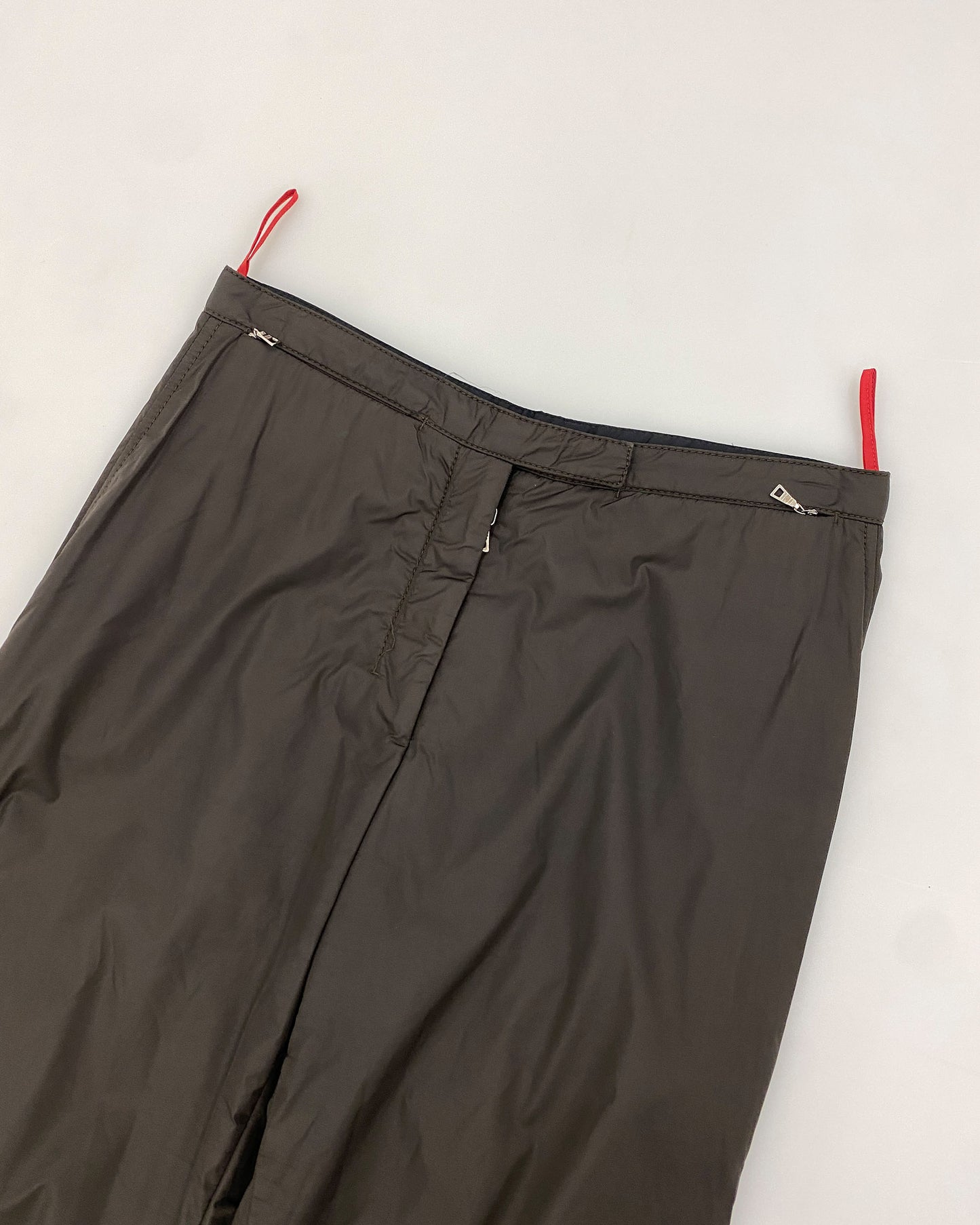 Prada 2000s Nylon Ski Track Pants Brown