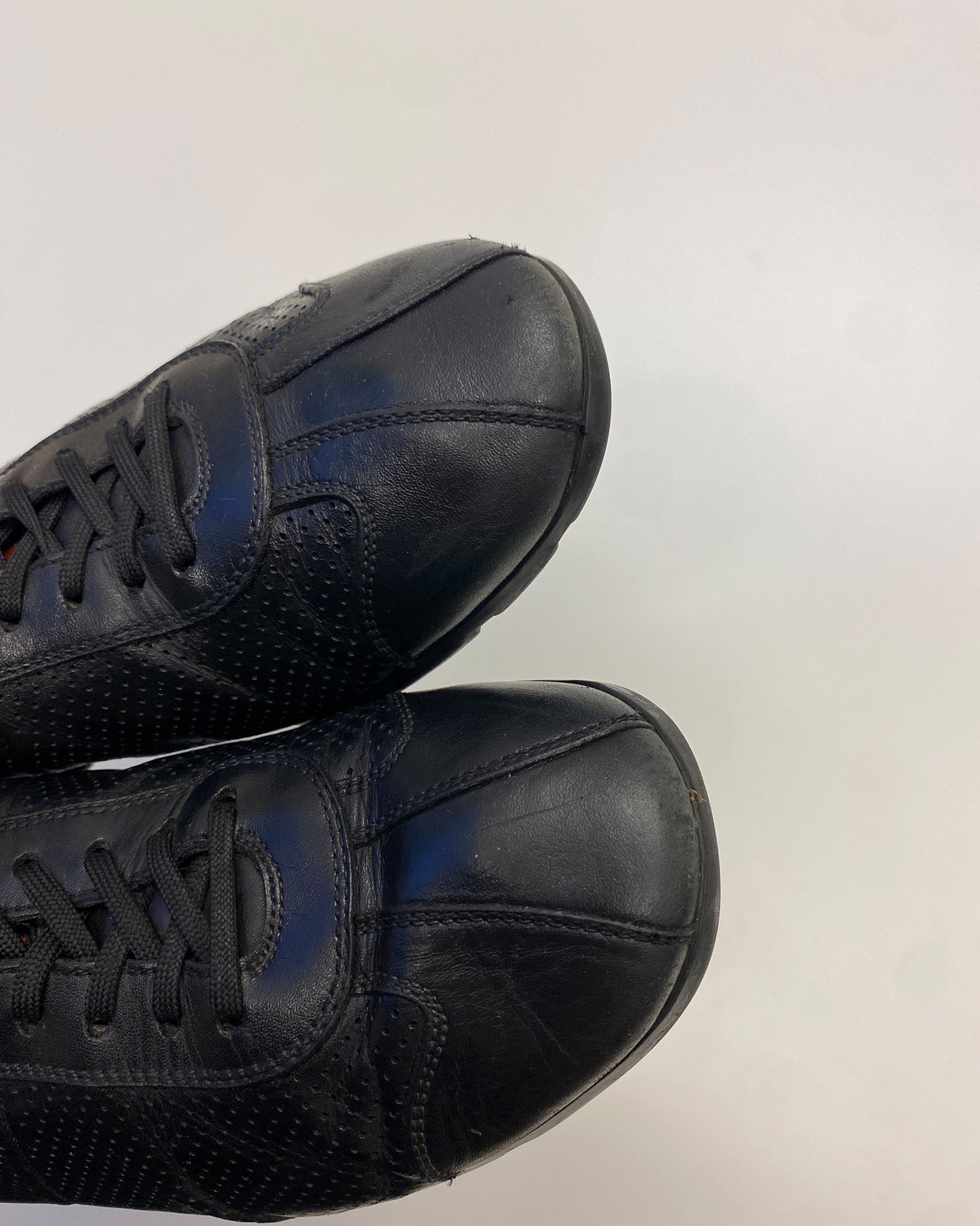 Prada 2000s Perforated Leather Sneaker Black